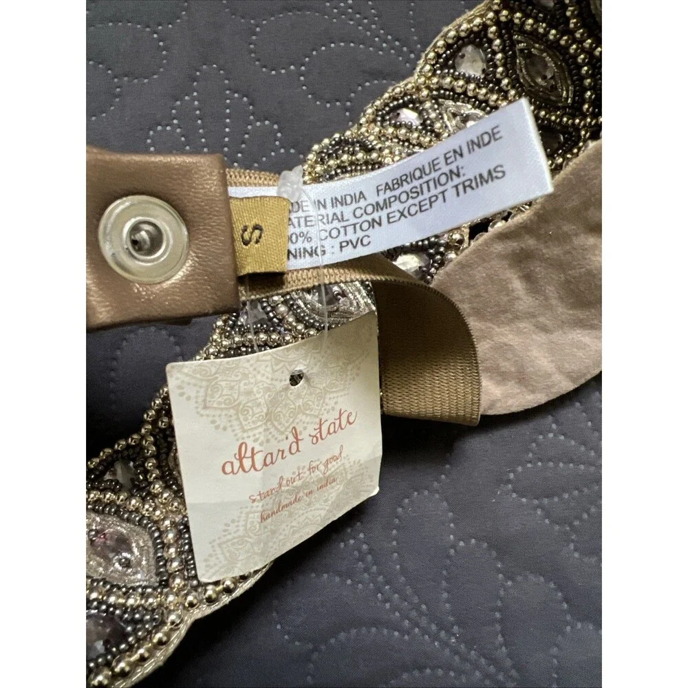 Altar'd State Gold Beaded Waist Belt